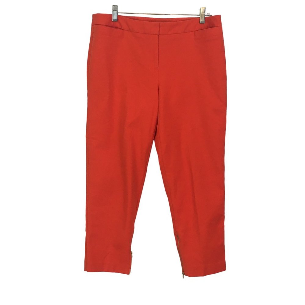 Worthington Womens Orange Coral Modern Fit Capri Pants, Capris 10